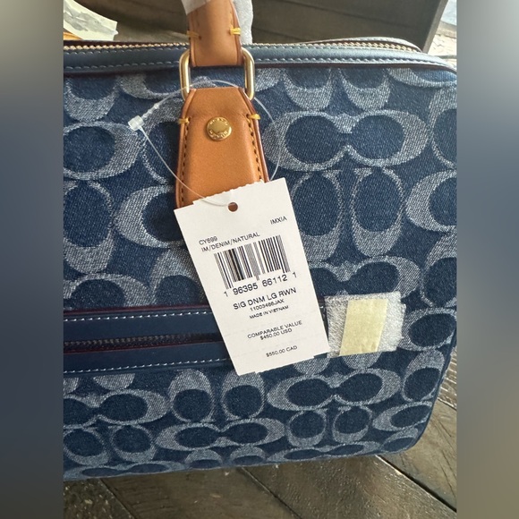 Coach Rowan Large Satchel Bag In Signatures Canvas, NWT - Picture 12 of 16